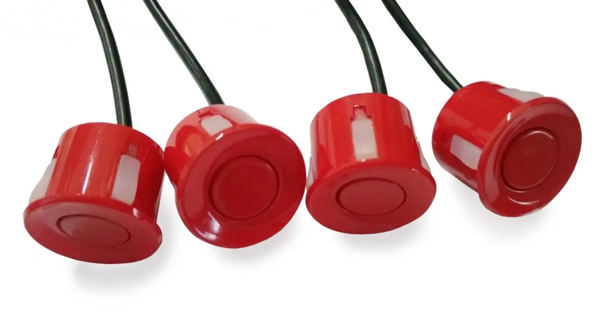 Датчик парктроника 22 мм (красный) с проводом 2,5м AVS PS-22 (1 шт.)