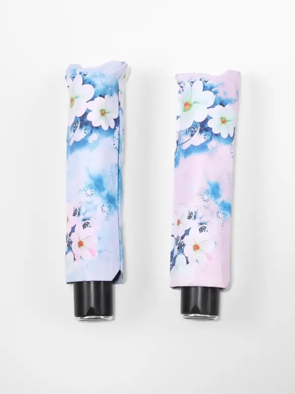 Зонт механический &laquo;Воздушные цветы&raquo;, эпонж, 4 сложения, 8 спиц, R=48/55 см, d=96 см, МИКС