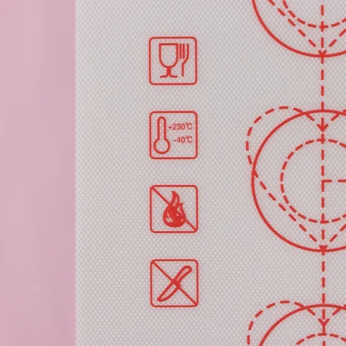 Коврик для выпечки армированный Доляна &laquo;Макарун&raquo;, силикон, 29.3&times;26 см, белый