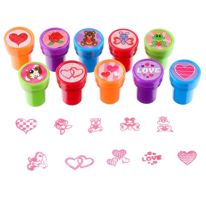 Печать цветная «Романтика», набор 10 шт., МИКС Печать цветная «Романтика», набор 10 шт., МИКС