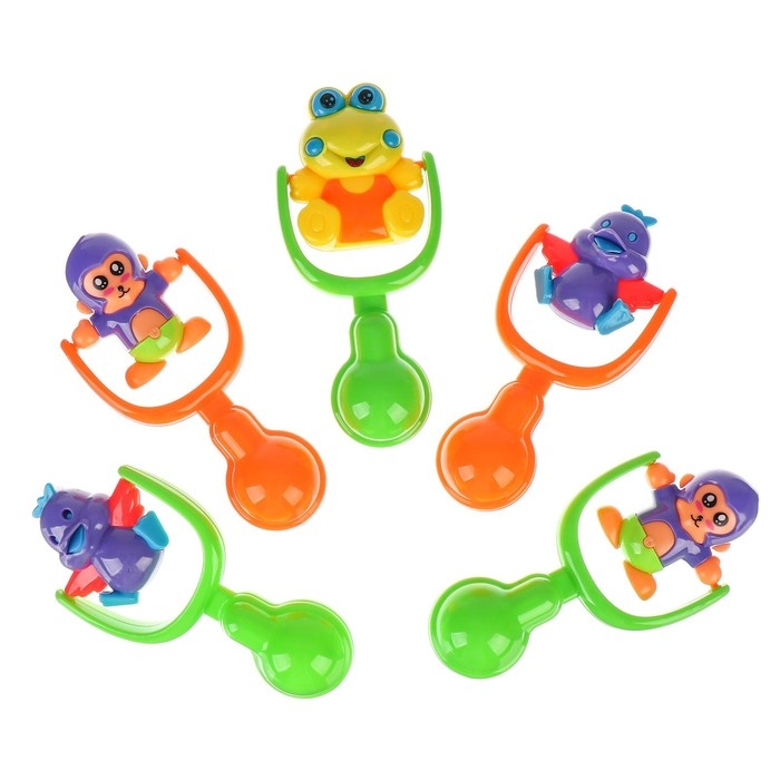 Погремушка «Зверята», виды МИКС, Крошка Я Погремушка «Зверята», виды МИКС, Крошка Я