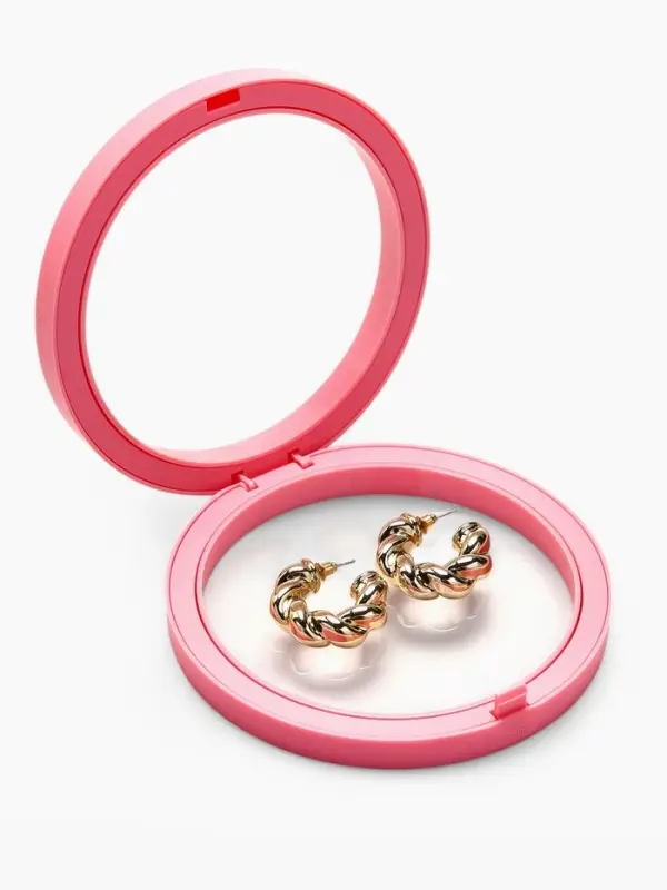 Подставка для украшений &laquo;QF. Круг&raquo;, 11&times;11&times;4.5 см, розовая