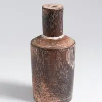 Ваза для сухоцветов &laquo;Карго&raquo;, 7&times;7&times;15 см, дерево джати, тёмно-коричневая