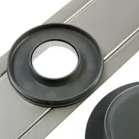 Трап ZEIN, c фланцем свободного вращения 360&deg;, 7&times;70 см, d=40/50 мм, нерж. сталь, сатин