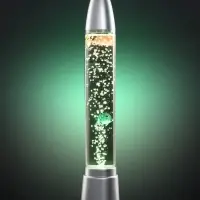 Лава - лампа RISALUX &laquo;Ракета-аквариум&raquo;, подсветка, RGB, от сети 220 В, серебристая, 10&times;10&times;60 см