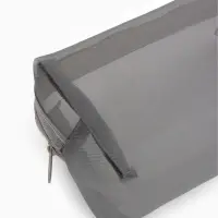 Косметичка Classic, полупрозрачная, на молнии, серая