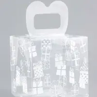 Коробка подарочная новогодняя складная ПВХ &laquo;Подарки&raquo; 8&times;8&times;8 см