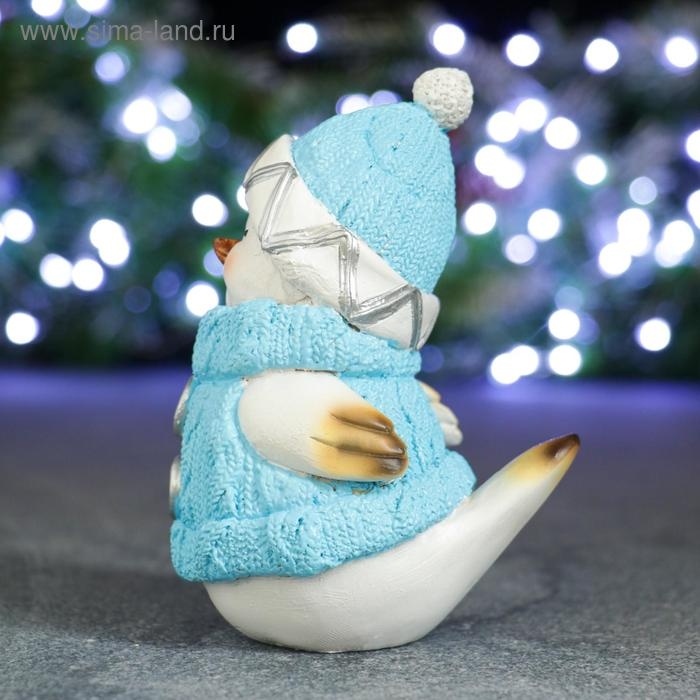 Фигура  Фигура "Снегирь-мальчик" голубой, 8х10х15см