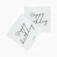 Салфетки бумажные однослойные &laquo;Happy birthday&raquo;, 24х24 см, 50 шт