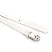 Ремень женский, 1 прокол, металл пряжка, 2.8&times;105 см, белый