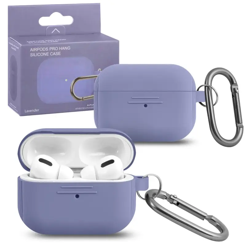 Чехол для AirPods Pro Hang Silicone Сase с карабином LE Llavender