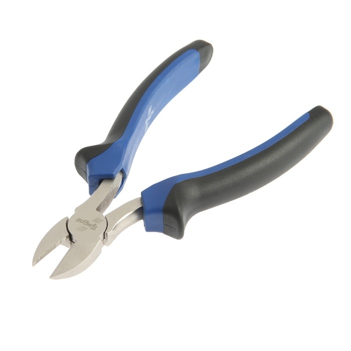 Бокорезы ТУНДРА, CrV, никелированные, двухкомпонентные рукоятки, 160 мм Бокорезы ТУНДРА, CrV, никелированные, двухкомпонентные рукоятки, 160 мм