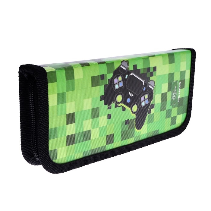 Пенал 1 секция, 90 х 195 х 25 мм, Calligrata Пенал 1 секция, 90 х 195 х 25 мм, Calligrata "Гейм пиксели", ламинированный картон