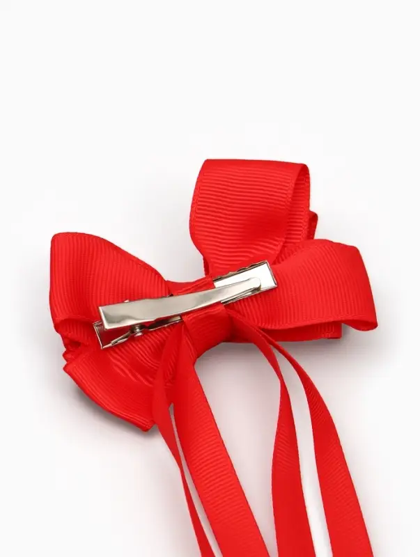 Бант для волос на заколке с лентами, красный, Винкс