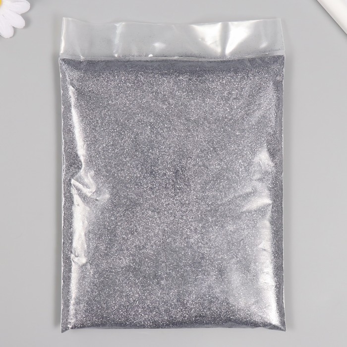 Глиттер размер 1/128, 500 гр, цв. серый Глиттер размер 1/128, 500 гр, цв. серый
