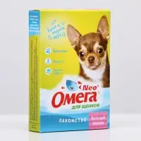 Лакомство для щенков Омега Neo+ С-М с пребиотиком &laquo;Веселый малыш&raquo;, 60 таблеток