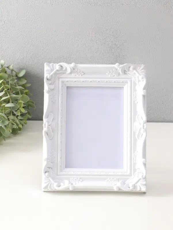 Фоторамка пластик 13х18 см "Узорная" белая 23,5х19 см