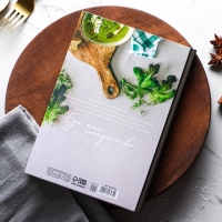 Книга для записи рецептов А5, 80 л. Твердый переплет «Живи со вкусом»