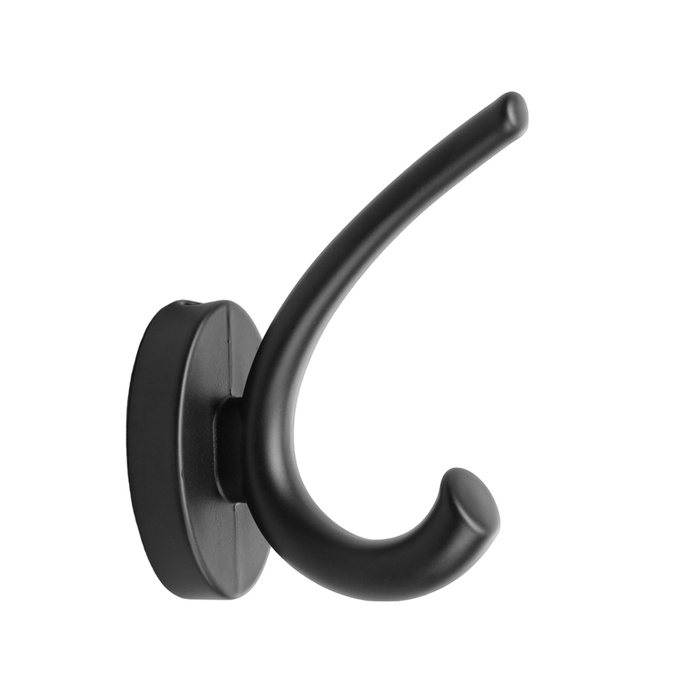 Крючок мебельный CAPPIO USUAL, двухрожковый, черный Крючок мебельный CAPPIO USUAL, двухрожковый, черный