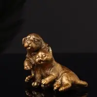Набор фигурок &laquo;Гости, кошка и собака&raquo;, 2 шт., 7 см, бронза