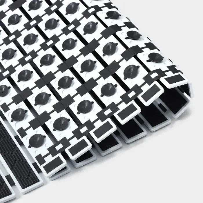 Коврик противоскользящий в ванну на присосках SAVANNA, 40×68 см, цвет чёрный Коврик противоскользящий в ванну на присосках SAVANNA, 40×68 см, цвет чёрный