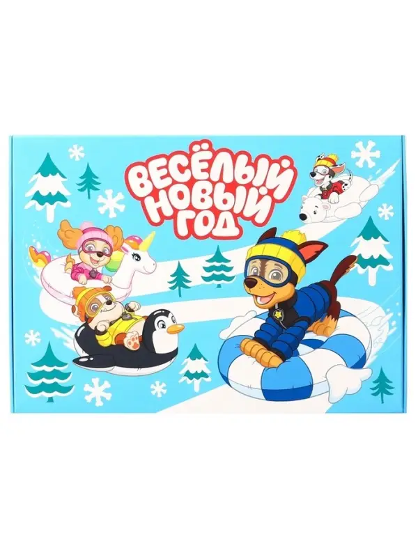 Коробка подарочная, «Весёлый Новый год», 21×15×5 см, Щенячий патруль Коробка подарочная, «Весёлый Новый год», 21×15×5 см, Щенячий патруль