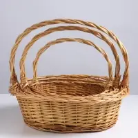 Набор корзин плетёных, 3 шт., 48&times;38&times;14&times;40/40&times;30&times;12&times;35/32&times;24&times;11&times;30 см, ива