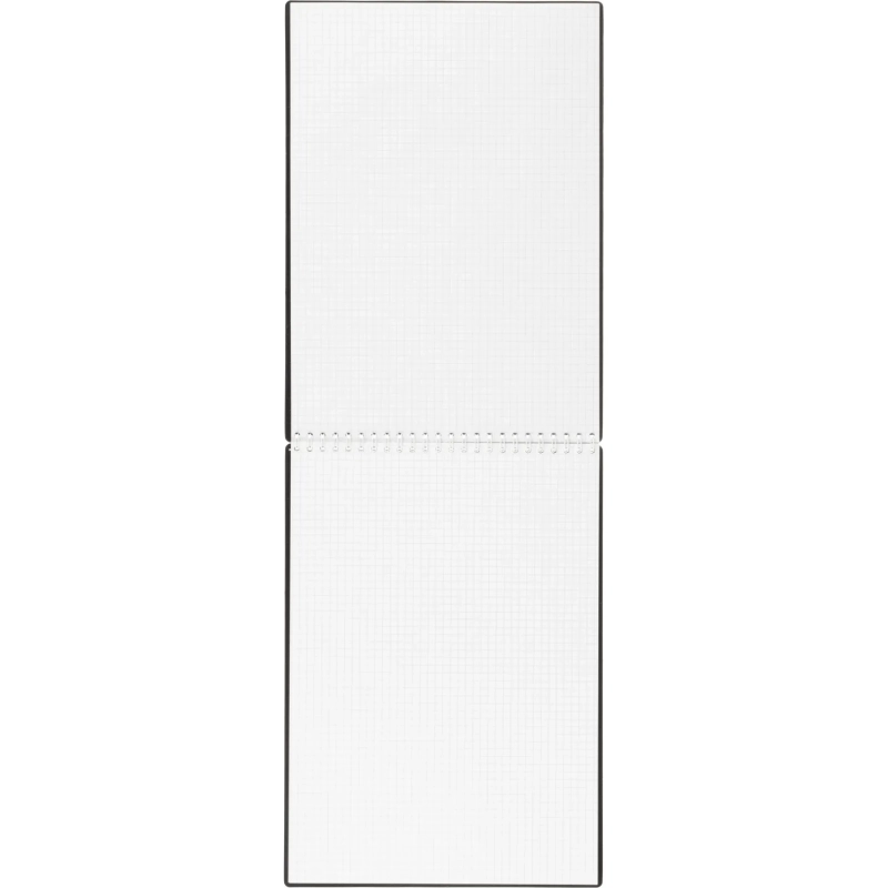 Блокнот А4 80л Attache гребень клетка пластик черн с тиснением