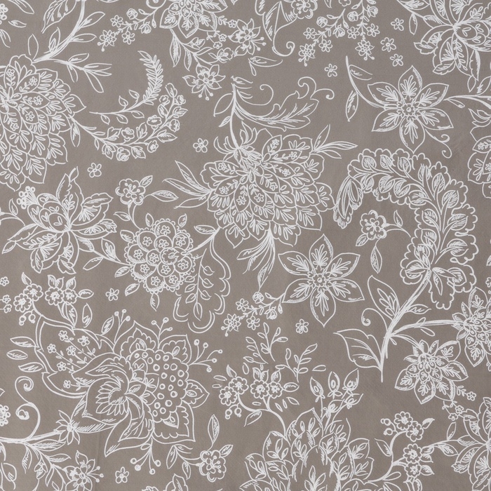 Скатерть на стол «Цветение» Доляна 137×180 см, серая