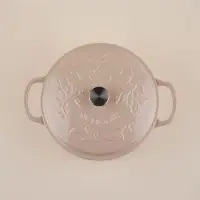 Кастрюля SL Home, 6 л, d=28 см, h=12.5 см, индукция, с эмалированным покрытием, чугун, бежевая