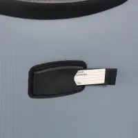 Чемодан 20",Текст,36*25*58,отд на молнии,1 нар/карм, увелич,код замок,4 колеса, т.серый