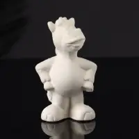 Фигура "Конь реальный" 8 см, натуральный, гипс