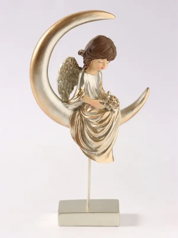 Статуэтка &laquo;Ангелочек на месяце&raquo;, 17.2 см, полистоун
