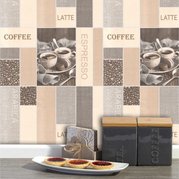 Обои бумажные, водостойкие при эксплуатации Обои бумажные, водостойкие при эксплуатации "Гомельобои" Эспрессо 82, 0,53х10,05м