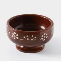 Чаша на ножке &laquo;В самое сердце&raquo;, 13&times;13&times;8 см, дерево шишам