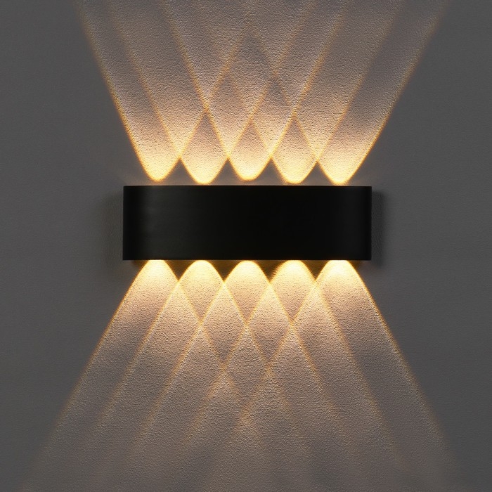 Светильник фасадный  Светильник фасадный "Полусфера", FSD-099, 10 Вт, 3000К, 5 лучей, IP65, 220 В, металл, черный   10085