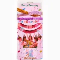 Гирлянда "Дождик" 3 метра с липким краем, цвет фиолетовый