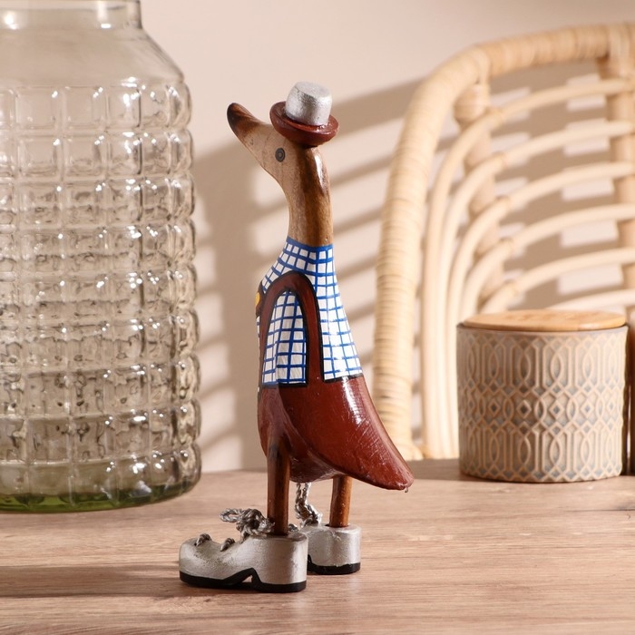 Сувенир Сувенир "Утка с подтяжками" дерево 13х9х27 см