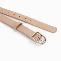 Ремень женский, 1 прокол, металл пряжка, 2.8&times;105 см, бежевый