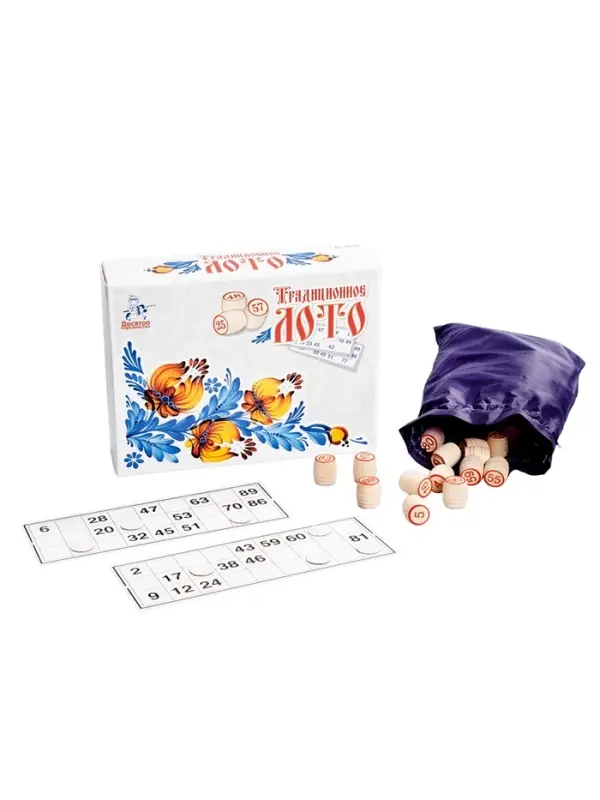 Лото Русское &laquo;Традиционное&raquo;, деревянные бочонки