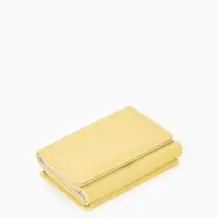 Кошелёк женский на кнопке, 10.5&times;3&times;8.5 см, однотонный, жёлтый