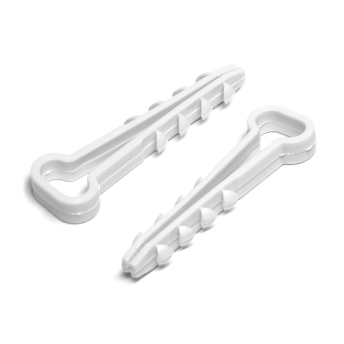 Дюбель-хомут ТУНДРА, для плоского кабеля, нейлоновый, 10 мм, белый, 100 шт Дюбель-хомут ТУНДРА, для плоского кабеля, нейлоновый, 10 мм, белый, 100 шт