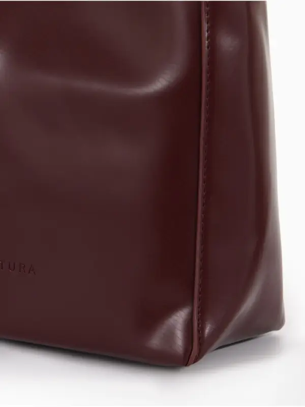 Сумка женская TEXTURA на винтовом замке, 24&times;11&times;24 см, коричневая