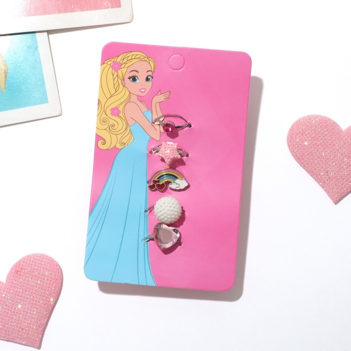 Набор детских колец «Выбражулька» радость, форма МИКС, цветные Набор детских колец «Выбражулька» радость, форма МИКС, цветные