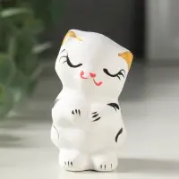 Фигурка керамика &laquo;Котик милашка&raquo;, 7 см, белый