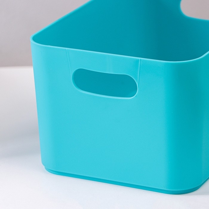 Корзина для хранения Joy, 2,3 л, 23×16×12 см, цвет бирюзовый Корзина для хранения Joy, 2,3 л, 23×16×12 см, цвет бирюзовый