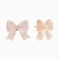 Серьги пластик "Бантик" перламутровый, цвет бежевый