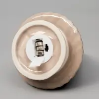 Светодиодная фигура &laquo;Ёлочка бежевая&raquo;, 16.7&times;9.7&times;9.7 см, 1 LED, керамика, от батареек LR44&times;3, тёплый белый свет