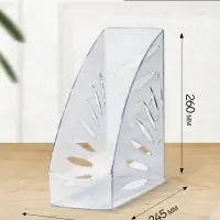 Лоток для бумаг Стамм &laquo;Лидер&raquo;, А4, вертикальный, 1 отделение, прозрачный, ширина 110 мм