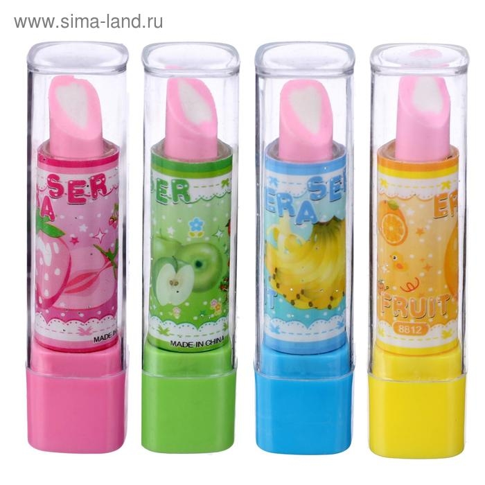 Набор ластиков фигурных 5 штук Набор ластиков фигурных 5 штук "Помада", 75 х 15 х 15 мм, в пакете